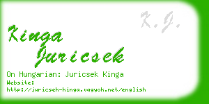kinga juricsek business card